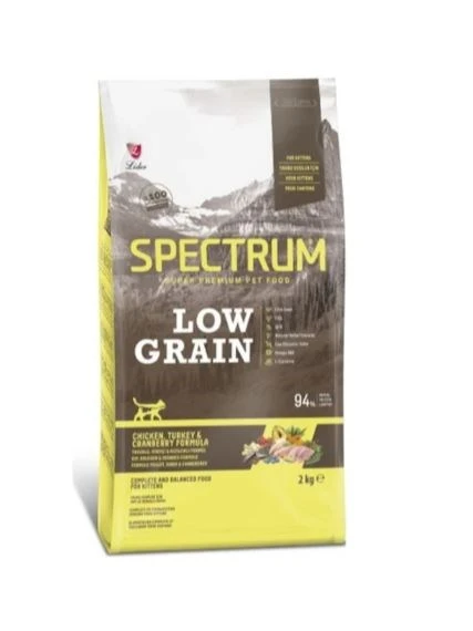 Spectrum Low Grain Tavuklu Hindili ve Kızılcıklı Yavru Kedi Maması 12 KG ürün görseli 1