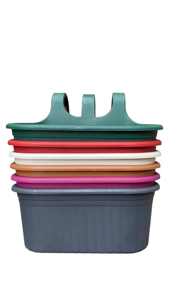 Serinova Askılı Balkon Saksısı 6,5 Litre 3 Adet karma Renk Gönderilecektir ürün görseli 1