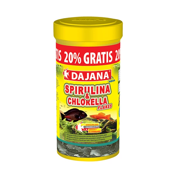 Dajana Spirulina. & Chlorella Flakes 250 ml + 50Ml Free 60 Gr   SKT:05/2027 ürün görseli 1