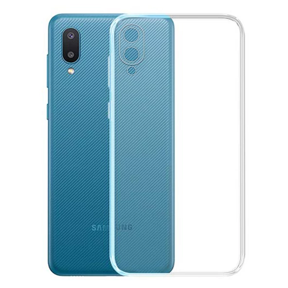 FitCase Samsung Galaxy A02 (A022) Kılıf Kamera Korumalı Silikon Şeffaf Arka Kapak ürün görseli 1