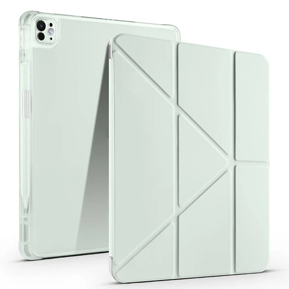 Apple iPad Air 13 2025 M3 Kılıf Zore Tri Folding Kalem Bölmeli Standlı Kılıf ürün görseli 1