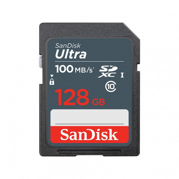 SanDisk Ultra 128GB 100MB/s SDXC Hafıza Kartı (SDSDUNR-128G-GN3IN) ürün görseli 1
