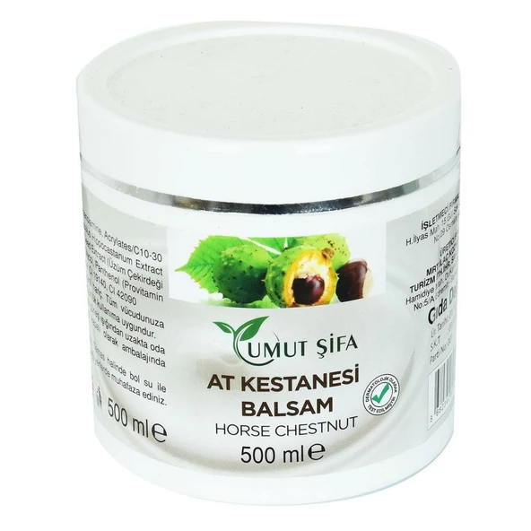 Umut Şifa Doğal At Kestanesi Balsamı Horse Chestnut Kremi 500Ml ürün görseli 1