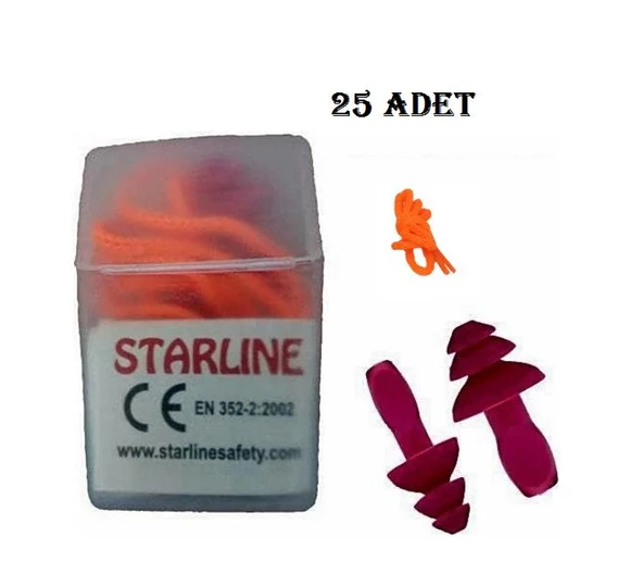 2411-T- Tekstil Tipi Antialerjik Yıkanabilir Kulak Tıkacı 25 Çift ürün görseli 1