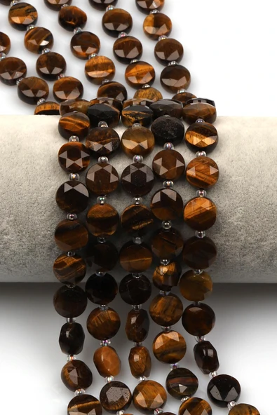 Kaplan Gözü Doğal Taş Dizi 5 x 10 mm Yassı Kesim ürün görseli 1