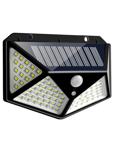 Güneş Enerjili Hareket Sensörlü Suya Dayanıklı 100 LED Lamba ürün görseli 1