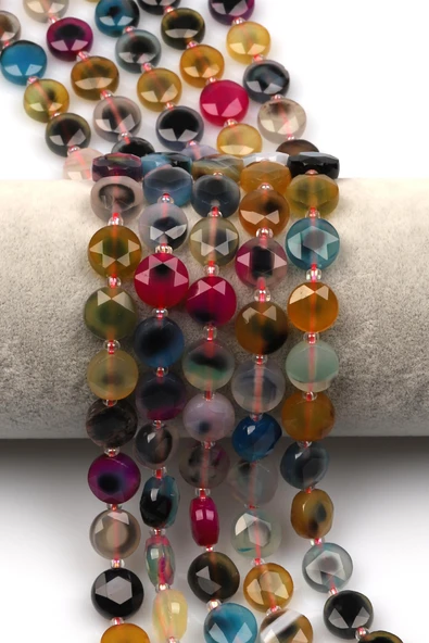 Akik Doğal Taş Dizi 5 x 10 mm Yassı Kesim ürün görseli 1