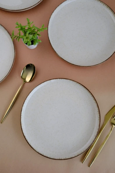 Kütahya Porselen Moderna Pasta Tabağı Tarçın 21cm 2 li ürün görseli 1