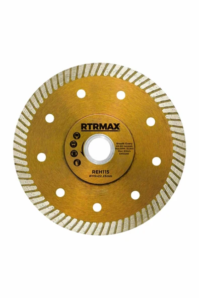 Rtrmax Reh115 Mermer Kesici Elmas Çapaksız Turbo 115 mm ürün görseli 1