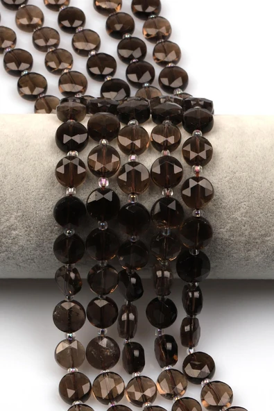 Dumanlı Kuvars Doğal Taş Dizi 5 x 10 mm Yassı Kesim ürün görseli 1