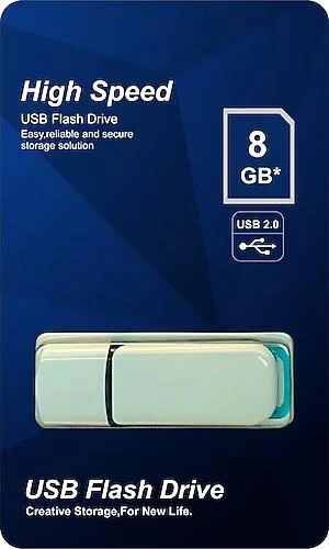 ELBA FLASH BELLEK 64 GB USB 2.0 PLASTIK BEYAZ-MAVI ürün görseli 1
