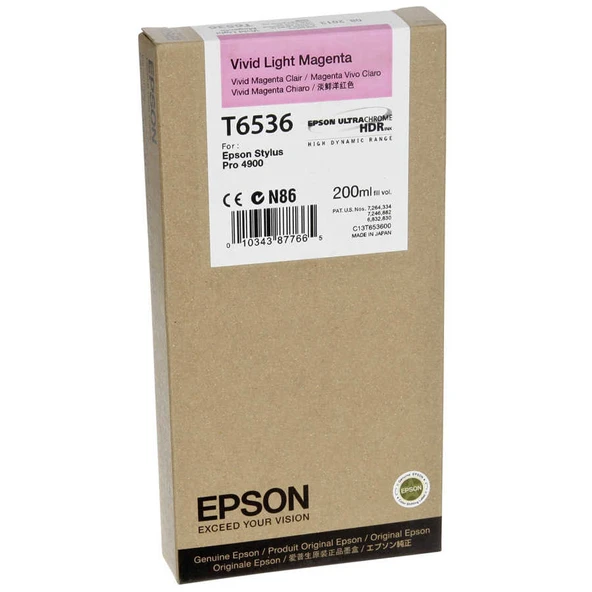 Tonersepeti Epson T6536-C13T653600  Açık Kırmızı Kartuş ürün görseli 1