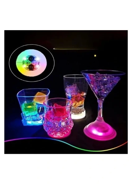 Nessiworld Renkli LED Işıklı Bardak Altlığı - Dekoratif (12 Adet, Pilli) ürün görseli 1