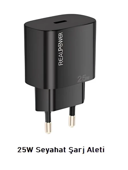 Realpower 25W Seyahat Şarj Aleti Aleti Type-C ürün görseli 1
