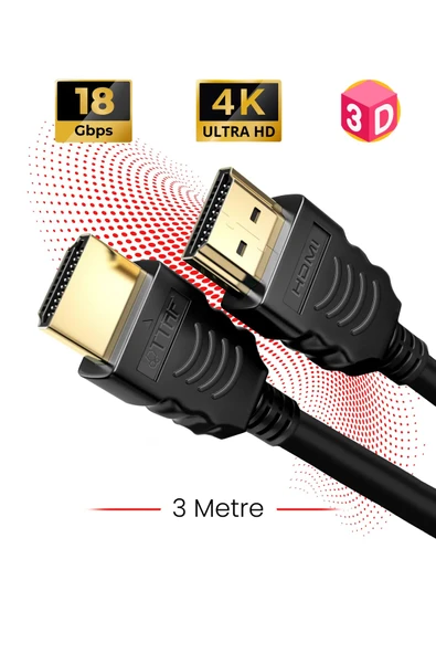Ttaf Hdmi 2.0 4k Ultra Hd 60 Hz Ses Ve Görüntü Aktarım Kablosu 3 Metre ürün görseli 1
