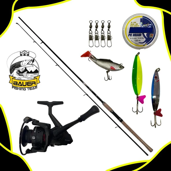 Bauer Air Light 3000 Daiko 240 Cm 10-40 Gr Spin Olta Takımı Seti ürün görseli 1