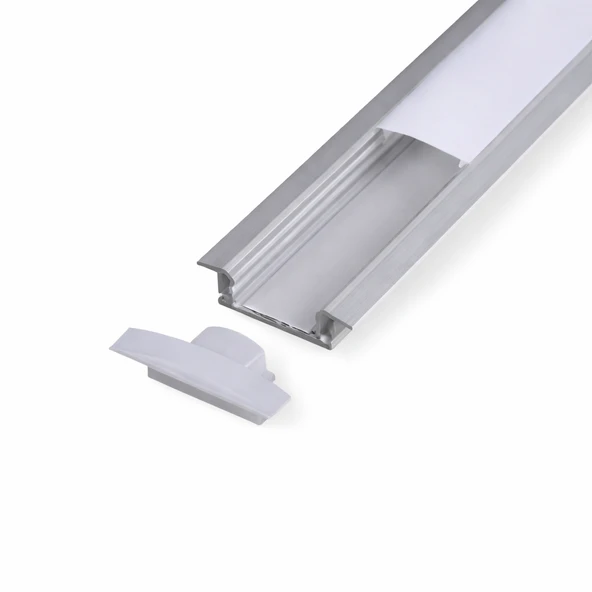 Sıva altı alüminyum LED profil Kanal 11x14mm 1mt. aydınlatma şerit kanalı armatür linear ışık kare kasa ürün görseli 1