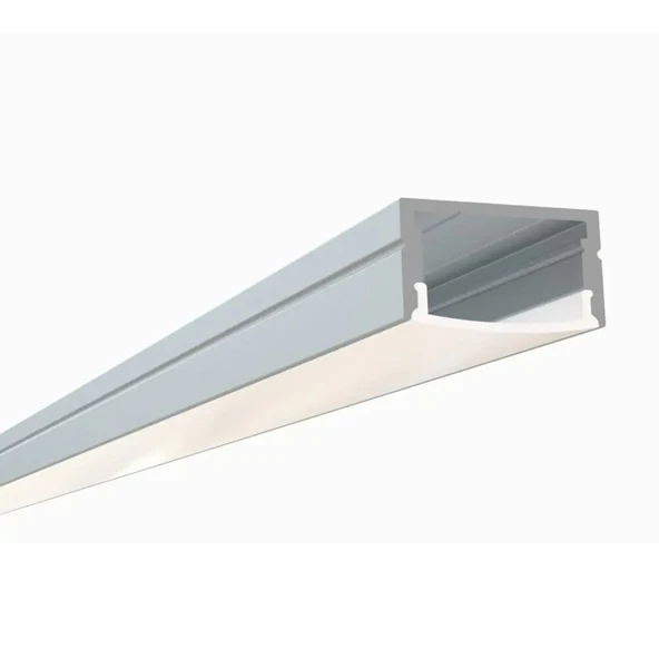 LED Profil Kanal Sıva üstü 18x11mm alüminyum 2mt. aydınlatma dekoratif şerit kanalı armatür linear ışık kare kasa ürün görseli 1