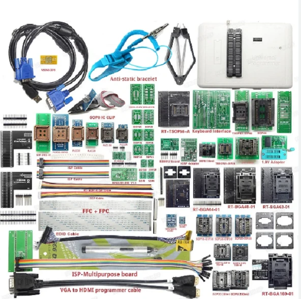 RT809H 58 PARÇA BİOS EMMC NAND FLASH İO PROGRAMLAYICI ADAPTÖR SETİ ürün görseli 1