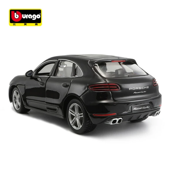 Burago Porsche Macan 1/24 Siyah Model Araba - Resim 6
