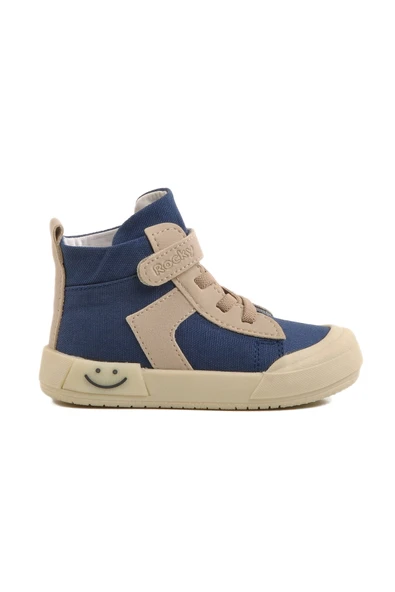 Lacivert Keten Bilek Boy Cırtlı Unisex Çocuk Sneaker ürün görseli 1