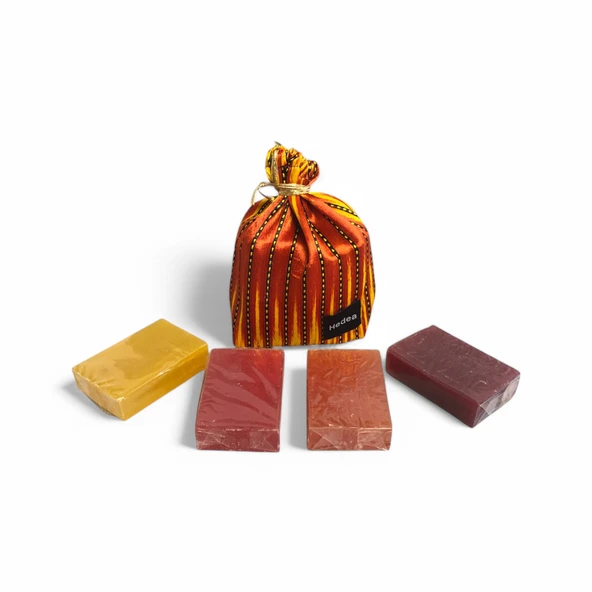 Osmanlı Sultanı 4'lü Sabun Seti - Mango, Çilek, Mandalina, Böğürtlen- Padişah Kesesiyle ürün görseli 1