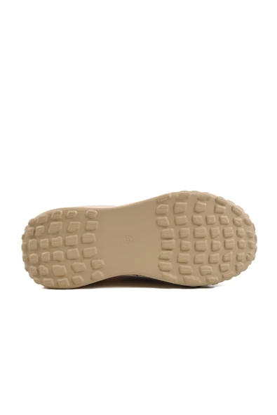 Bej Triko Hafif Kadın Sneaker - Resim 5