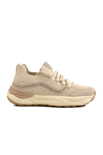 Bej Triko Hafif Kadın Sneaker ürün görseli 1