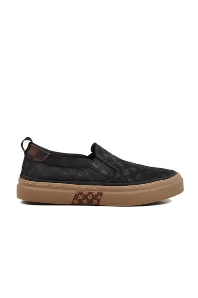 Siyah Hafif Slip-On Erkek Casual Ayakkabı ürün görseli 1