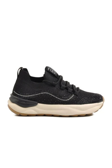 Siyah Triko Hafif Kadın Sneaker ürün görseli 1