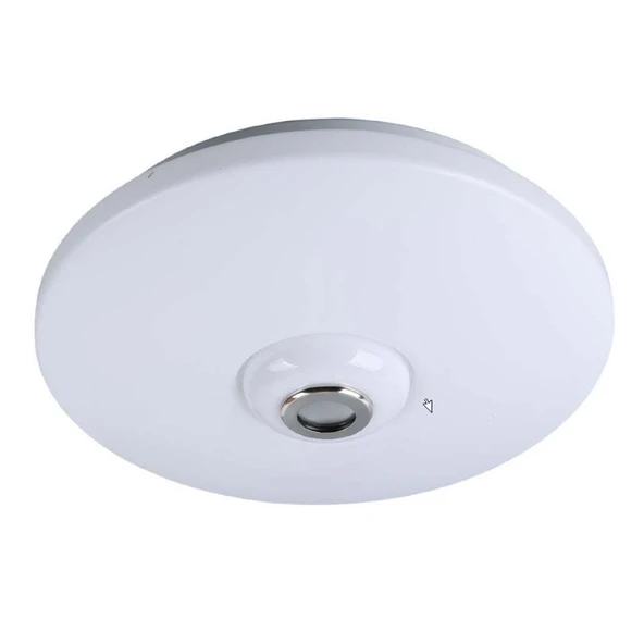 Ayt Poweramster PM-27331 Beyaz 34x9 Cm 24 Watt Bluetooth Hoparlörlü Tavan Aydınlatma Ses Bombası Hoparlör ürün görseli 1