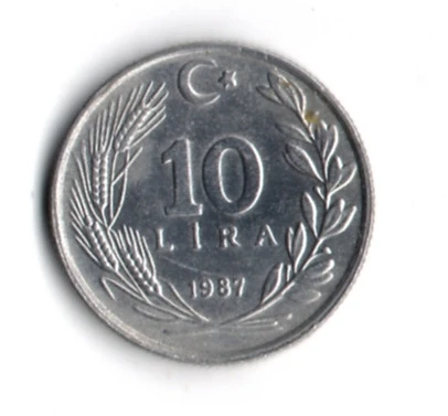 T.C. 10 Lira 1987 (mp1950) - Resim 2