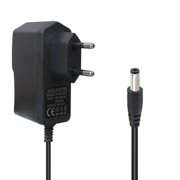 Ayt Powermaster 5 Volt 2 Amper 10 Watt Adaptör 5.5x2.5 Uçlu Priz Tipi Şarj Aleti Cihazı Adaptörü ürün görseli 1