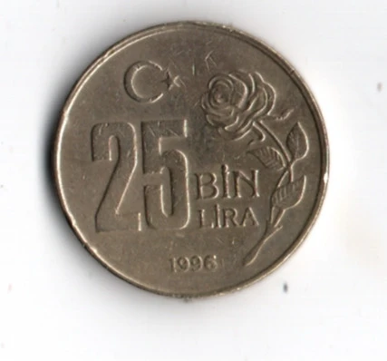 T.C. 25 000 Lira 1996 (mp1962) - Resim 2