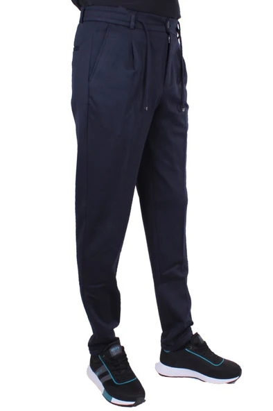 Dagoster DMG23-611275 Lacivert Normal Bel Double Paça Flota Cepli Erkek  Pantolon ürün görseli 1
