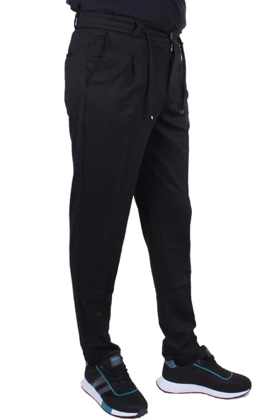 Dagoster DMG23-611275 Siyah Normal Bel Double Paça Flota Cepli Erkek  Pantolon ürün görseli 1
