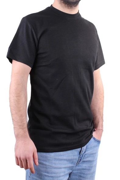 Dagoster DMG23-211520 Siyah Günlük Bisiklet Yaka Erkek Tişört ürün görseli 1