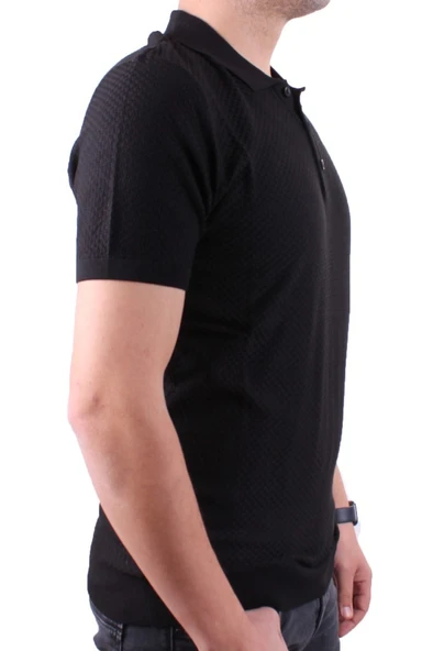 Dagoster DMG23-511231 Siyah Günlük Polo Yaka Erkek Tişört ürün görseli 1