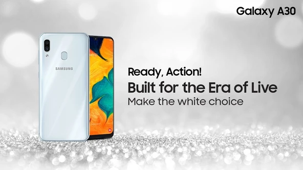 PTTAVM: Samsung Galaxy A30 Beyaz 64 GB/ 4 GB RAM YENİLENMİŞ ÜRÜN