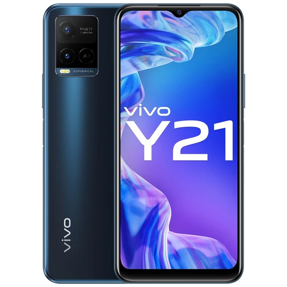 Vivo Y21 Black 64 GB/4 GB RAM YENİLENMİŞ ÜRÜN (Sıfır Gibi) ürün görseli 1