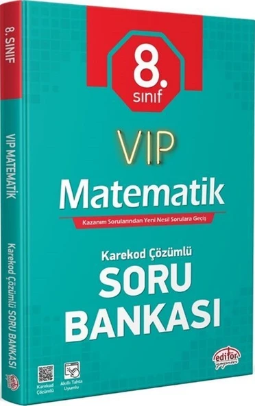 8.Sınıf VIP Matematik Soru Bankası Editör Yayınları ürün görseli 1