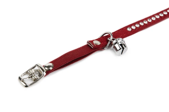 Beeztees Kedi Boyun Tasması, Swarovski Taşlı, Kırmızı, 24,5-30cm ürün görseli 1