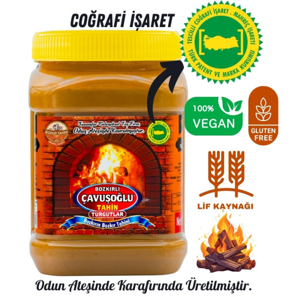 Bozkırlı Çavuşoğlu Odun Ateşinde Kepekli Bozkır Tahini 930g ürün görseli 1