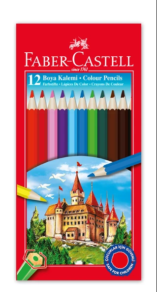 Faber Castell Kuru Boya 12Li Tam Boy - 3 adet ürün görseli 1