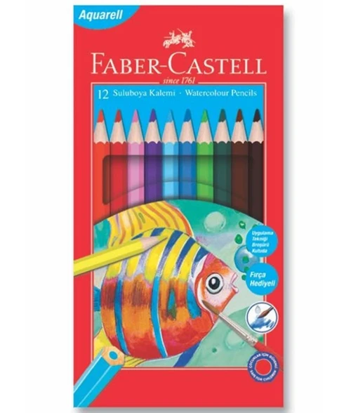Faber Castell Suluboya Kalemi 12Li ürün görseli 1