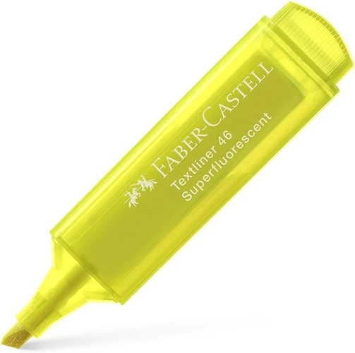 Faber Castell Şeffaf Fosforlu Kalem Sarı - 3 adet ürün görseli 1