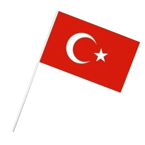 Plastik Sopalı Bayrak Büyük 22x32cm Karton 40Lı Türk Bayrağı ürün görseli 1