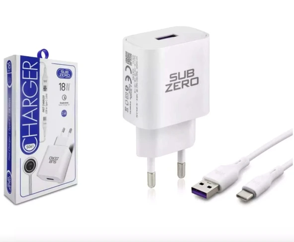 Sub Zero Usb To Type-C Şarj Cihazı 18W 3.4A Sg61 ürün görseli 1