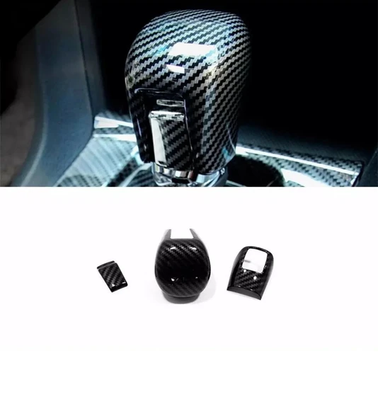 Honda Civic Fc5 Fk7 İçin Uyumlu Karbon Desenli Vites Topuzu 3'LÜ SET ürün görseli 1