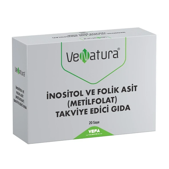 Venatura Inositol ve Folik Asit (Metilfolat) Takviye Edici Gıda 20 Saşe ürün görseli 1